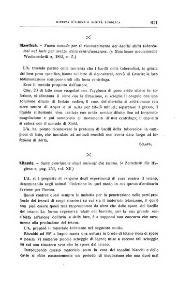 Rivista d'igiene e sanità pubblica con bollettino sanitario-amministrativo compilato sugli atti del Ministero dell'interno