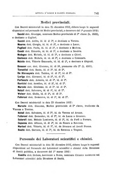 Rivista d'igiene e sanità pubblica con bollettino sanitario-amministrativo compilato sugli atti del Ministero dell'interno