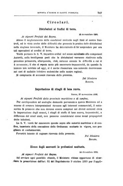 Rivista d'igiene e sanità pubblica con bollettino sanitario-amministrativo compilato sugli atti del Ministero dell'interno