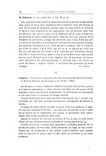 Rivista d'igiene e sanità pubblica con bollettino sanitario-amministrativo compilato sugli atti del Ministero dell'interno