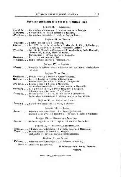 Rivista d'igiene e sanità pubblica con bollettino sanitario-amministrativo compilato sugli atti del Ministero dell'interno