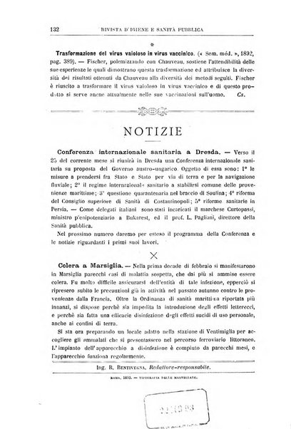 Rivista d'igiene e sanità pubblica con bollettino sanitario-amministrativo compilato sugli atti del Ministero dell'interno