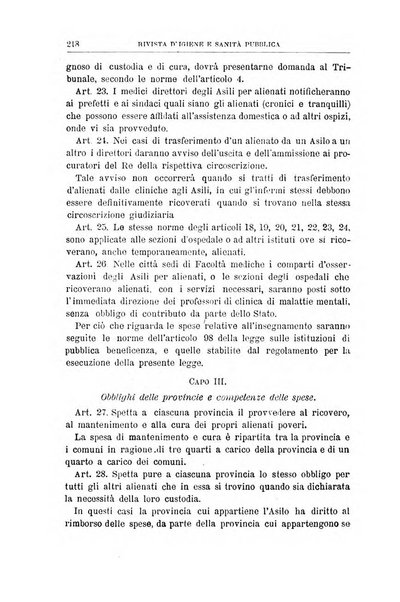 Rivista d'igiene e sanità pubblica con bollettino sanitario-amministrativo compilato sugli atti del Ministero dell'interno