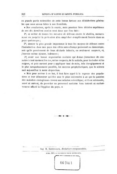 Rivista d'igiene e sanità pubblica con bollettino sanitario-amministrativo compilato sugli atti del Ministero dell'interno