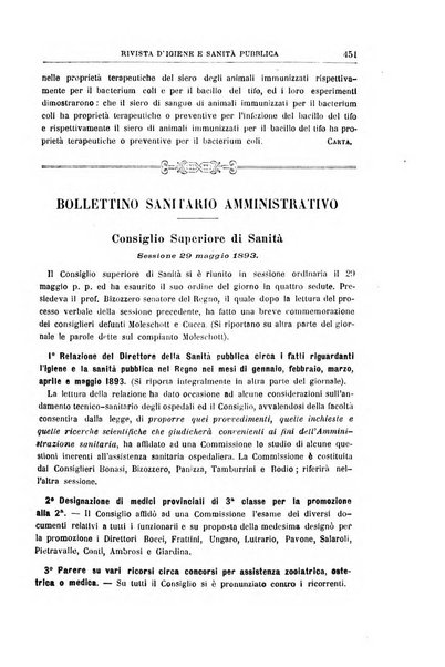 Rivista d'igiene e sanità pubblica con bollettino sanitario-amministrativo compilato sugli atti del Ministero dell'interno