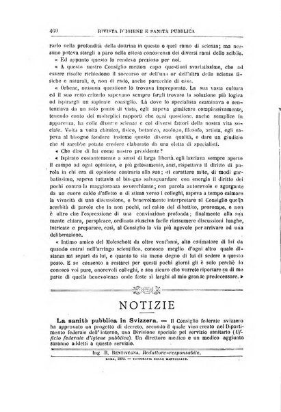 Rivista d'igiene e sanità pubblica con bollettino sanitario-amministrativo compilato sugli atti del Ministero dell'interno