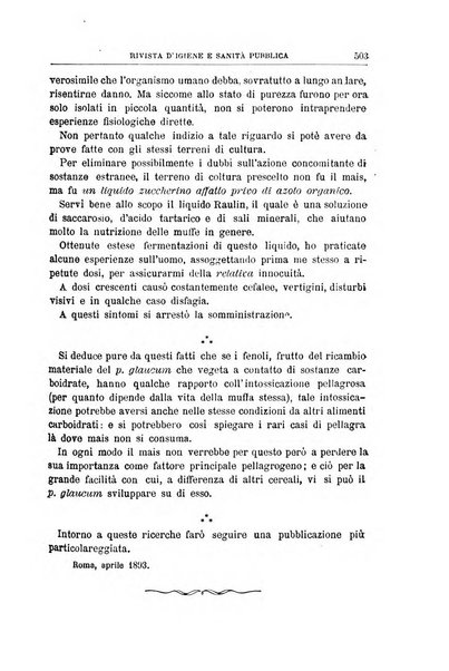 Rivista d'igiene e sanità pubblica con bollettino sanitario-amministrativo compilato sugli atti del Ministero dell'interno