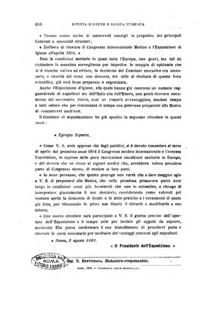 Rivista d'igiene e sanità pubblica con bollettino sanitario-amministrativo compilato sugli atti del Ministero dell'interno