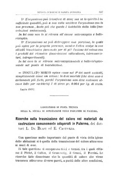 Rivista d'igiene e sanità pubblica con bollettino sanitario-amministrativo compilato sugli atti del Ministero dell'interno