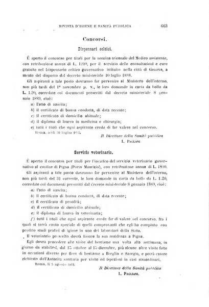 Rivista d'igiene e sanità pubblica con bollettino sanitario-amministrativo compilato sugli atti del Ministero dell'interno