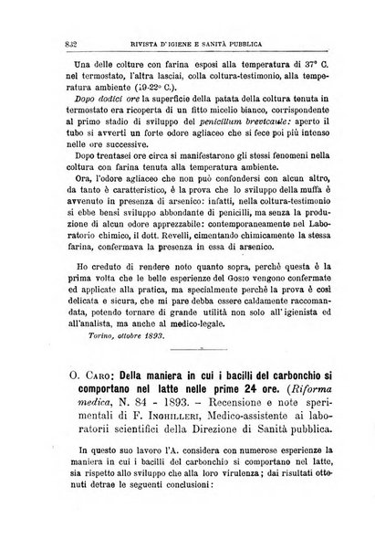 Rivista d'igiene e sanità pubblica con bollettino sanitario-amministrativo compilato sugli atti del Ministero dell'interno