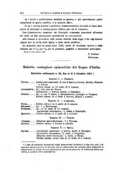 Rivista d'igiene e sanità pubblica con bollettino sanitario-amministrativo compilato sugli atti del Ministero dell'interno