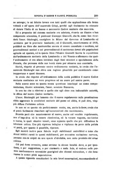 Rivista d'igiene e sanità pubblica con bollettino sanitario-amministrativo compilato sugli atti del Ministero dell'interno