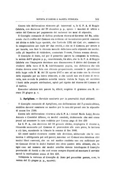 Rivista d'igiene e sanità pubblica con bollettino sanitario-amministrativo compilato sugli atti del Ministero dell'interno