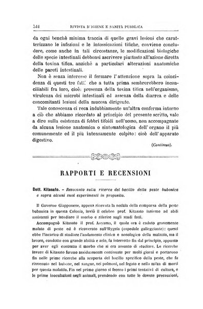 Rivista d'igiene e sanità pubblica con bollettino sanitario-amministrativo compilato sugli atti del Ministero dell'interno