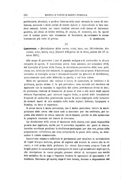 Rivista d'igiene e sanità pubblica con bollettino sanitario-amministrativo compilato sugli atti del Ministero dell'interno