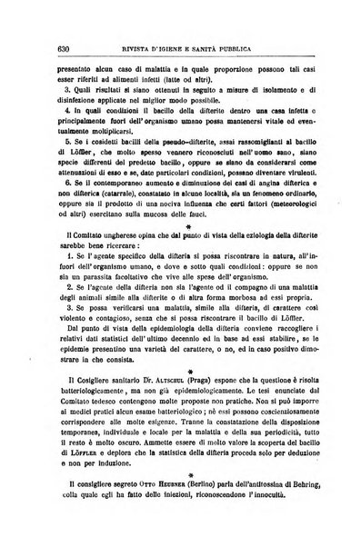 Rivista d'igiene e sanità pubblica con bollettino sanitario-amministrativo compilato sugli atti del Ministero dell'interno