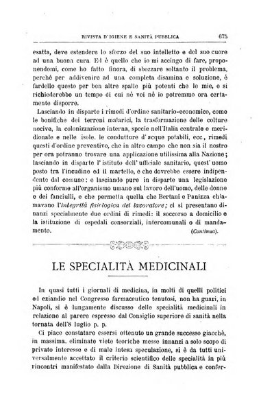 Rivista d'igiene e sanità pubblica con bollettino sanitario-amministrativo compilato sugli atti del Ministero dell'interno