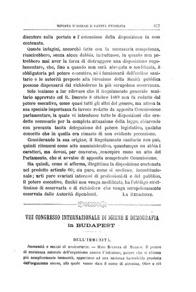 Rivista d'igiene e sanità pubblica con bollettino sanitario-amministrativo compilato sugli atti del Ministero dell'interno