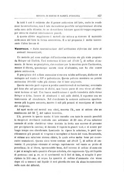 Rivista d'igiene e sanità pubblica con bollettino sanitario-amministrativo compilato sugli atti del Ministero dell'interno