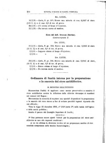 Rivista d'igiene e sanità pubblica con bollettino sanitario-amministrativo compilato sugli atti del Ministero dell'interno