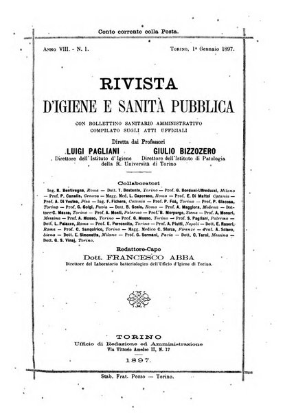 Rivista d'igiene e sanità pubblica con bollettino sanitario-amministrativo compilato sugli atti del Ministero dell'interno