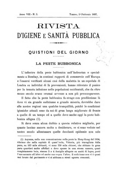 Rivista d'igiene e sanità pubblica con bollettino sanitario-amministrativo compilato sugli atti del Ministero dell'interno