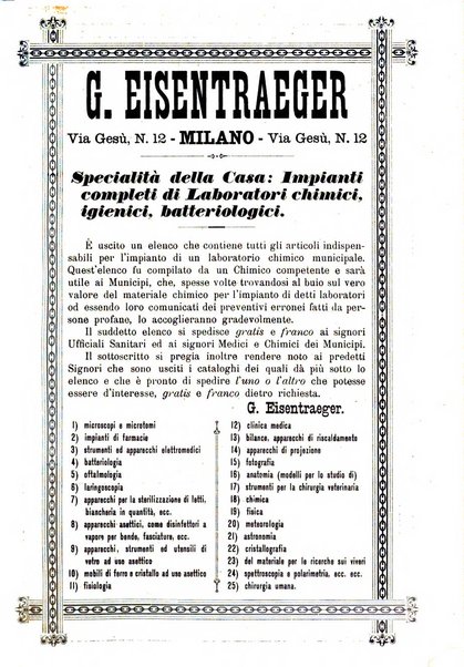 Rivista d'igiene e sanità pubblica con bollettino sanitario-amministrativo compilato sugli atti del Ministero dell'interno