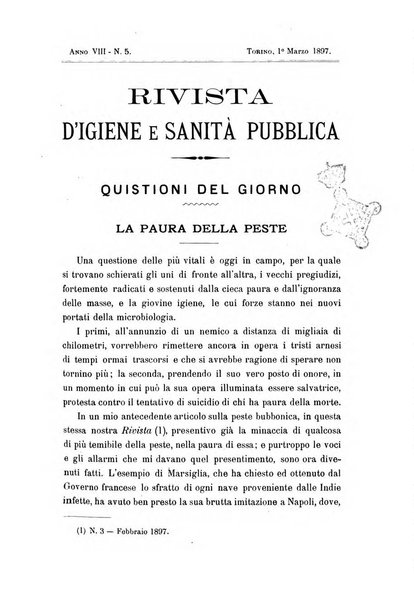 Rivista d'igiene e sanità pubblica con bollettino sanitario-amministrativo compilato sugli atti del Ministero dell'interno