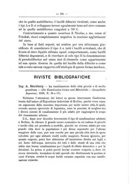 Rivista d'igiene e sanità pubblica con bollettino sanitario-amministrativo compilato sugli atti del Ministero dell'interno