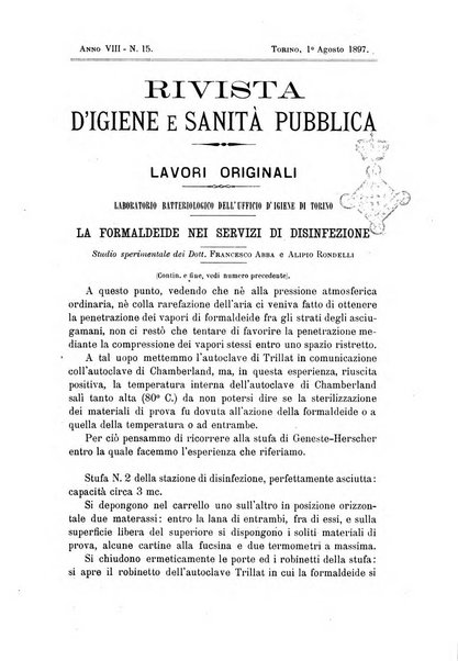 Rivista d'igiene e sanità pubblica con bollettino sanitario-amministrativo compilato sugli atti del Ministero dell'interno