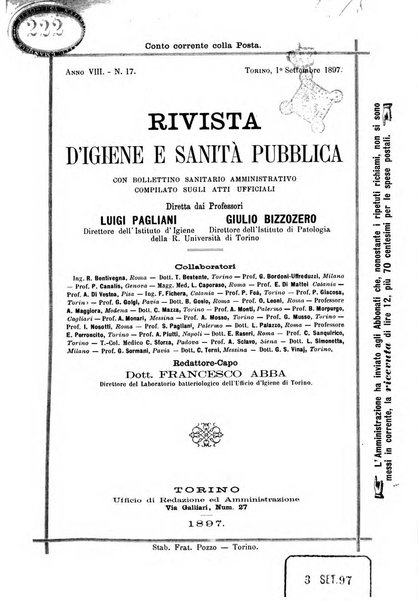 Rivista d'igiene e sanità pubblica con bollettino sanitario-amministrativo compilato sugli atti del Ministero dell'interno