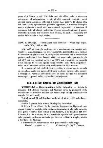 Rivista d'igiene e sanità pubblica con bollettino sanitario-amministrativo compilato sugli atti del Ministero dell'interno