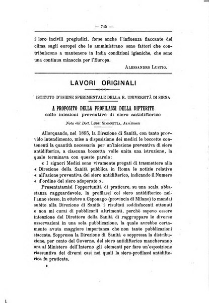 Rivista d'igiene e sanità pubblica con bollettino sanitario-amministrativo compilato sugli atti del Ministero dell'interno