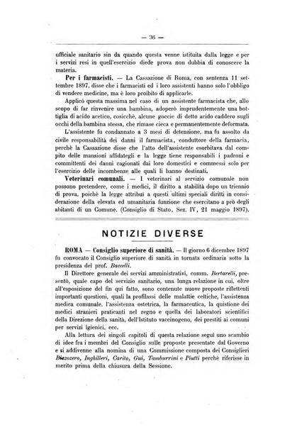 Rivista d'igiene e sanità pubblica con bollettino sanitario-amministrativo compilato sugli atti del Ministero dell'interno