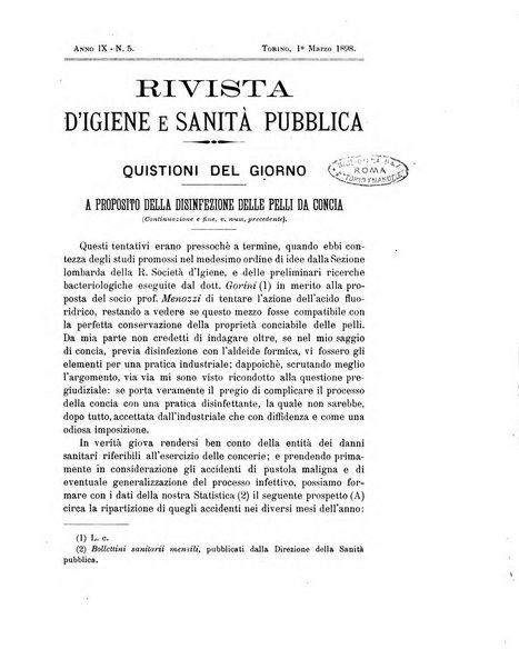 Rivista d'igiene e sanità pubblica con bollettino sanitario-amministrativo compilato sugli atti del Ministero dell'interno