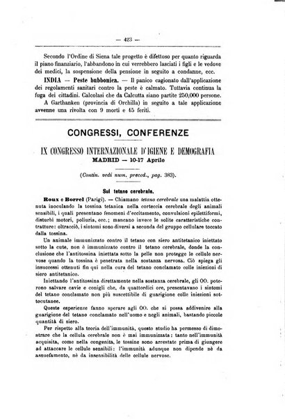 Rivista d'igiene e sanità pubblica con bollettino sanitario-amministrativo compilato sugli atti del Ministero dell'interno