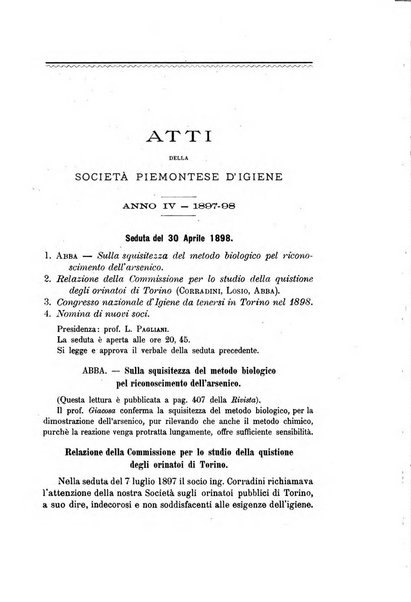 Rivista d'igiene e sanità pubblica con bollettino sanitario-amministrativo compilato sugli atti del Ministero dell'interno