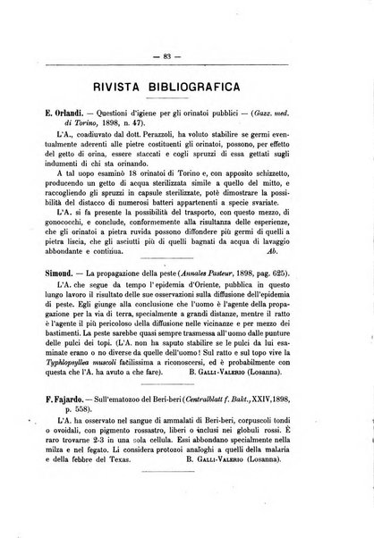 Rivista d'igiene e sanità pubblica con bollettino sanitario-amministrativo compilato sugli atti del Ministero dell'interno