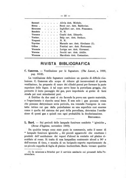 Rivista d'igiene e sanità pubblica con bollettino sanitario-amministrativo compilato sugli atti del Ministero dell'interno