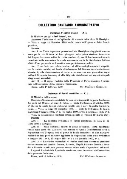 Rivista d'igiene e sanità pubblica con bollettino sanitario-amministrativo compilato sugli atti del Ministero dell'interno