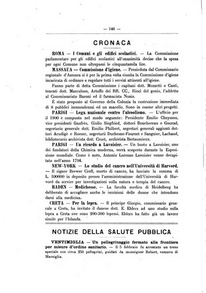 Rivista d'igiene e sanità pubblica con bollettino sanitario-amministrativo compilato sugli atti del Ministero dell'interno