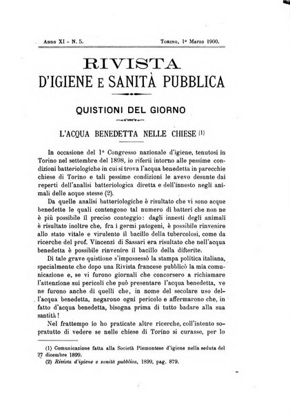 Rivista d'igiene e sanità pubblica con bollettino sanitario-amministrativo compilato sugli atti del Ministero dell'interno