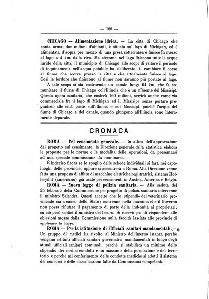 Rivista d'igiene e sanità pubblica con bollettino sanitario-amministrativo compilato sugli atti del Ministero dell'interno