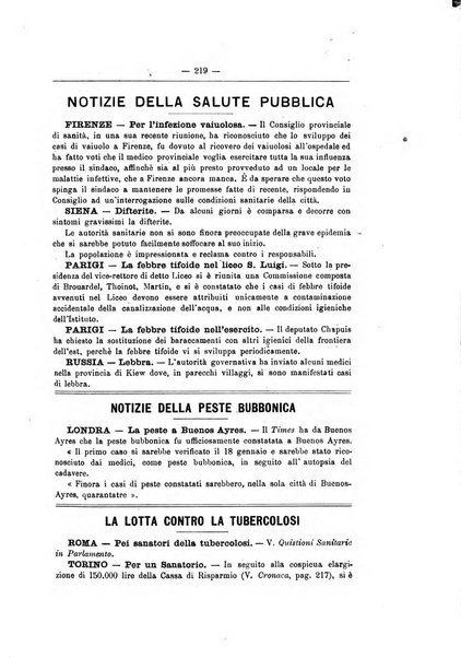 Rivista d'igiene e sanità pubblica con bollettino sanitario-amministrativo compilato sugli atti del Ministero dell'interno