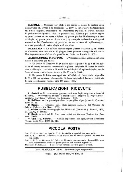 Rivista d'igiene e sanità pubblica con bollettino sanitario-amministrativo compilato sugli atti del Ministero dell'interno