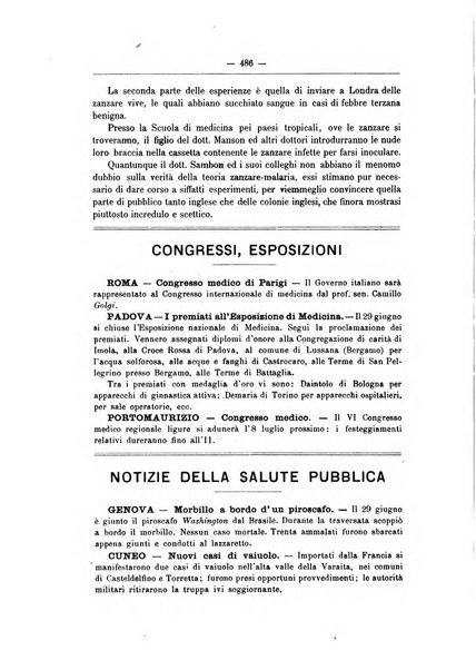 Rivista d'igiene e sanità pubblica con bollettino sanitario-amministrativo compilato sugli atti del Ministero dell'interno