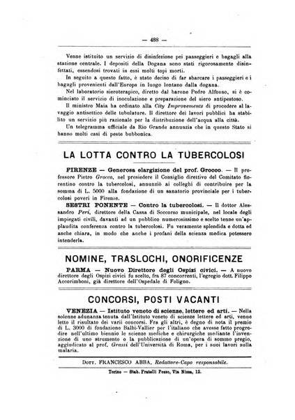 Rivista d'igiene e sanità pubblica con bollettino sanitario-amministrativo compilato sugli atti del Ministero dell'interno