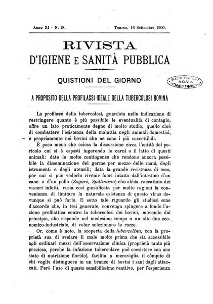 Rivista d'igiene e sanità pubblica con bollettino sanitario-amministrativo compilato sugli atti del Ministero dell'interno