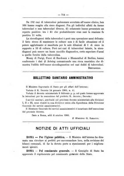 Rivista d'igiene e sanità pubblica con bollettino sanitario-amministrativo compilato sugli atti del Ministero dell'interno